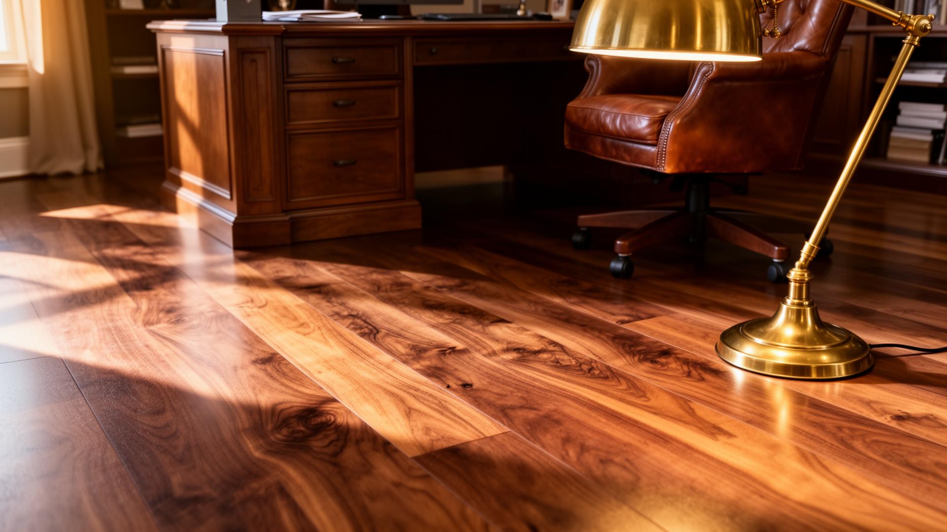 Home Office, Rich Walnut Hardwood