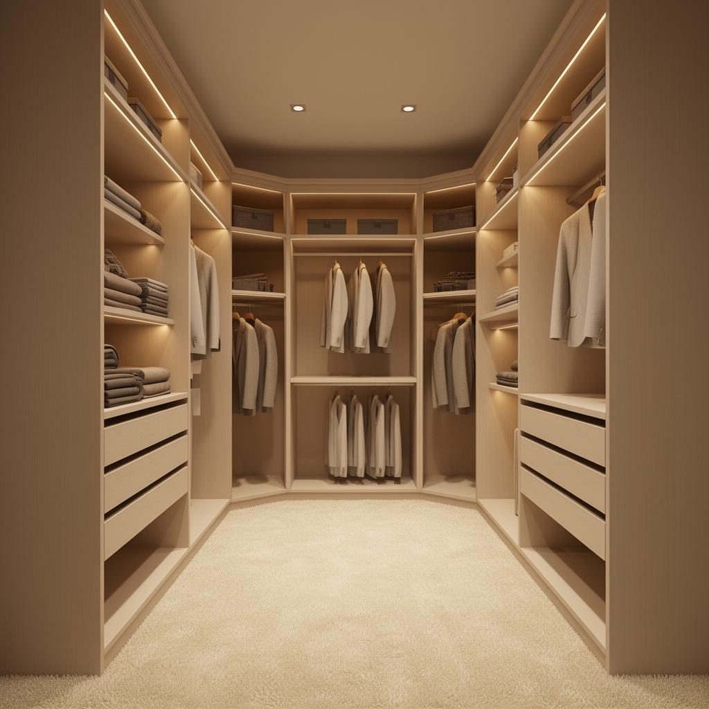 Walk-in Closet, Cream Plush Install