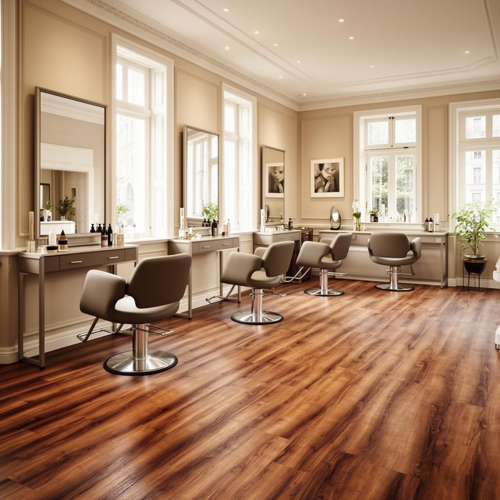Salon, Walnut Luxury Vinyl Plank